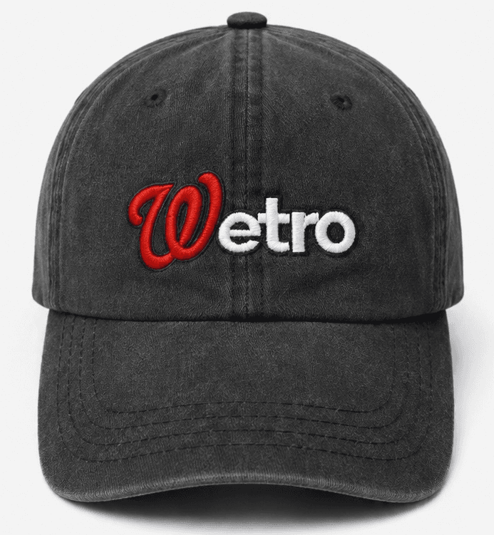 Wetro Script Cap | Washed Black